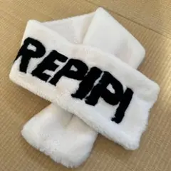 REPIPI ロゴ入りファー マフラー