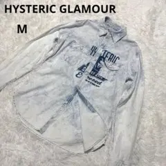 【レア‼️】ヒステリックグラマー ガールプリント ブリーチ加工 シャツ デニムMのサムネイル