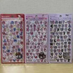 【正規品】サンリオ ボンボンドロップシール文字3枚セット