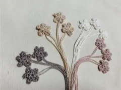 小花のモチーフ　12枚セット　ハンドメイド　パーツ　糸処理なし