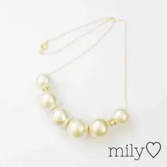 コットンパール ロンデル ネックレス