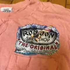 80s】RONJON ポケットTシャツ 両面プリント コピーライト サーフ系