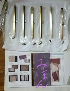 カルトナージュ留め具の袱紗、金具キット ※紫の袱紗は見本ですので付いてません。