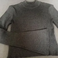 GRL ラメニットフレアスリーブショート丈トップスSサイズ [k9316e]