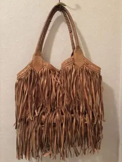本革フリンジショルダーバッグ