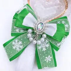 キンブレリボン ペンライトリボン 雪パール2 グリーン ★ハンドメイド