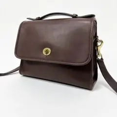 OLD COACH 9870 レザー 2way ショルダーバッグ ターンロック