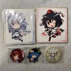 東方project 色紙　缶バッジ　ラバスト