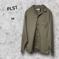 PLST Mサイズ オリーブグレー　長袖シャツ