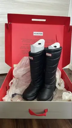 HUNTER ハンター スノーブーツ ブラック UK5 EU38 箱付き 防水のサムネイル