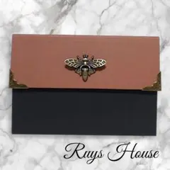 アコーディオンファイル　茶黒ツートンカラー　蛇腹ファイル　ハンドメイド