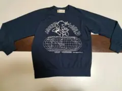 長袖カットソー ネイビー グラフィックプリント