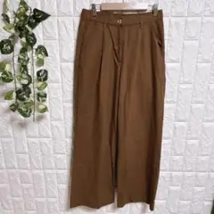 a0081ブラウン ワイドパンツ Ｍ