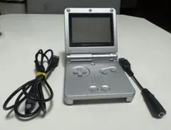 NintendoゲームボーイアドバンスSP シルバー 充電ケーブル付き - メルカリ