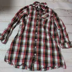 ALGY チェック柄 長袖シャツ 130