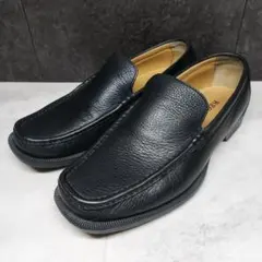 美品 リーガル REGAL ドライビングシューズ 24.5cm シボ革 黒