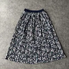 80's vintage 花柄 プリーツスカート 総柄 昭和レトロ 日本製 古着