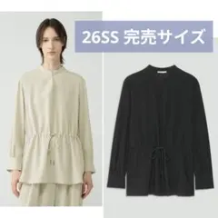26SS完売*定価3.7万 セオリーリュクス ドローストリングブラウス ブラックのサムネイル