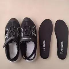 瞬足　サンダル　23cm ベルクロ　メッシュ　ブラック　スニーカー