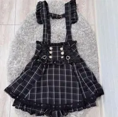 LIZLISA レースアップサスペンダー付スカパン