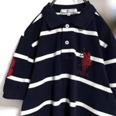 U.S.POLO ASSN ポロシャツ ビッグポニー ボーダー SWAG Y2Kのサムネイル