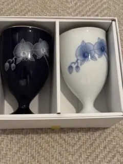 中野良広作品 ワイングラス 硝子彫刻 硝子工芸 工芸作家 2客 渡辺画廊