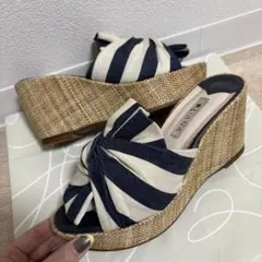 DIANA サンダル リボン　ウェッジソール　厚底サンダルのサムネイル