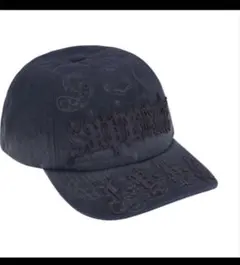 Supreme Leather Applique 6-Panel 紺