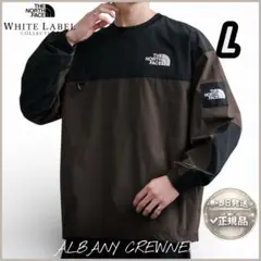 国内未発売 ノースフェイス ALBANY クルーネック 正規品　BROWN L