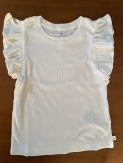 babyGAP フリルスリーブ リブTシャツ ホワイト 110cmのサムネイル