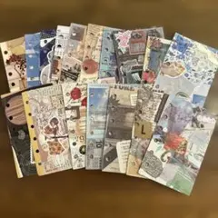 両面コラージュ完成品　18枚　6穴パンチ