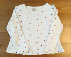 petit main プティマイン　ハート柄　長袖　カットソー 　トップス