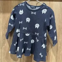 klädkåp 猫とリボン柄 ワンピース 90のサムネイル