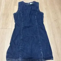 新品　ZARA デニム ノースリーブ ミニワンピース