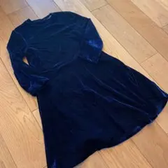 ワンピース　ベロア　キッズ　女の子　140 ドレス　結婚式　卒園式