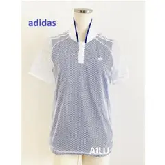 最終値下げ！adidas　メッシュレイヤードスリーストライプ半袖ポロシャツ　L