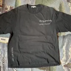 SUGGESTION Tシャツ ブラック バックプリント L