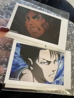 進撃の巨人 イラストカードセット　くじメイト　エレン　リヴァイ　２セット