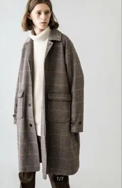 【美品】monkeytime BEAUTY&YOUTH コート ブラウンチェック
