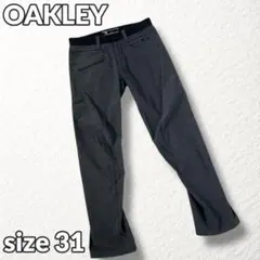 美品【OAKLEY】ゴルフ ストレッチパンツ スカル 吸汗速乾 グレー M相当