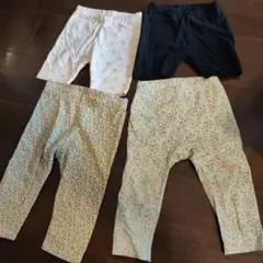 スパッツ4点セット（花柄・無地）