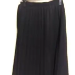 黒 プリーツスカート ウール100% ウエスト63㌢