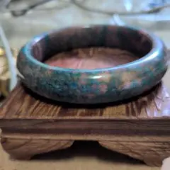 No.2☆ターコイズに似た不明な鉱物バングル☆15mm