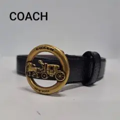 希少 COACH ホースアンドキャリッジベルト M 美品