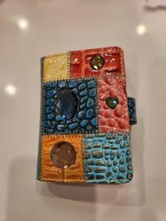 MICHELANGELO ミケランジェロ ビジュー 刺繍 ビーズ三つ折り財布