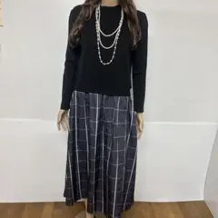 秋冬♡大人気デザインニットロングワンピース　マキシワンピース