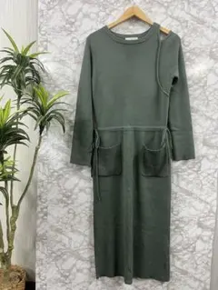 AZUL グリーン ニットワンピース M