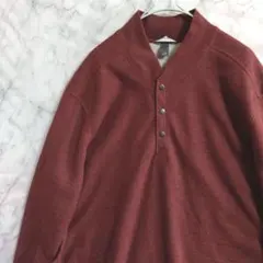 ★A1386　EDDIE BAUER　トレーナ　2XL　エンジ　裏起毛　US古着のサムネイル