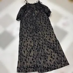 ROSBUD マグバイシー　ラメジャガード　オールインワン　ハート柄