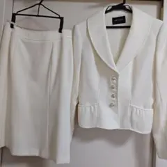 ホワイト セットアップ スカートジャケット9号
